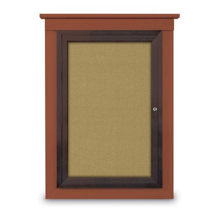 United Visual Products Single Door Enclosed Letterboard, 47"x36 UV1305TB-BRONZE-BLACK